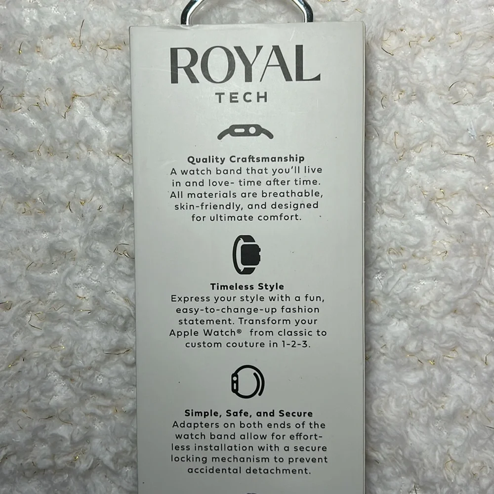 Royal Tech Beaded Band fits all wrist size compatible with Apple Watch 38/40/41M